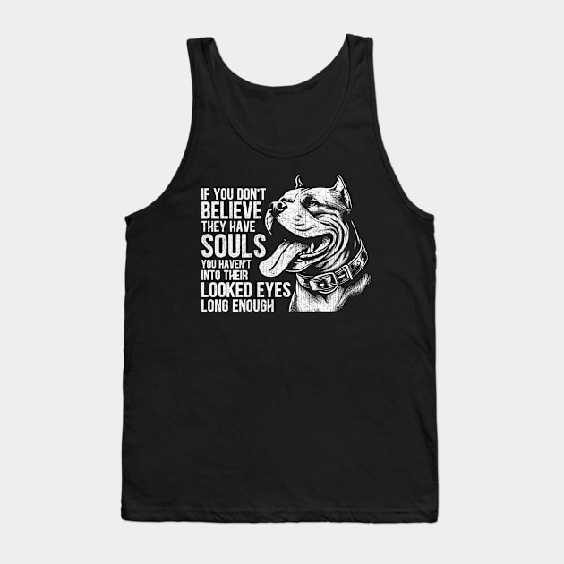 Soul Pitbull Dog Lover Tank Top by RetroPrideArts